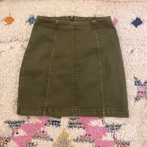 Worn Once! Free People Modern Femme Skirt in Olive